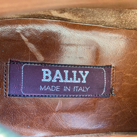 Vintage BALLY Italian Brown Leather Wing Tip Brogue Oxford Dress Shoes Mens 10.5 - Picture 3 of 16